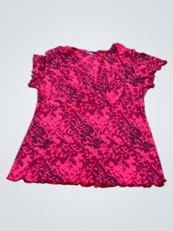Red Floral Blouse