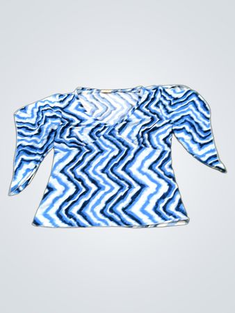 Blue Zig Zag Top