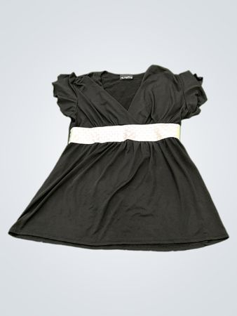 Black Dress with White Belt