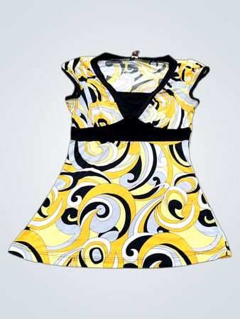 Yellow and Black Dress