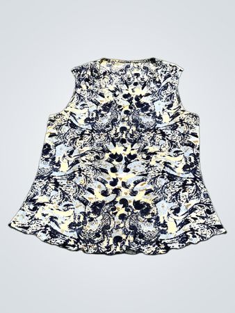 Blue and White Floral Dress