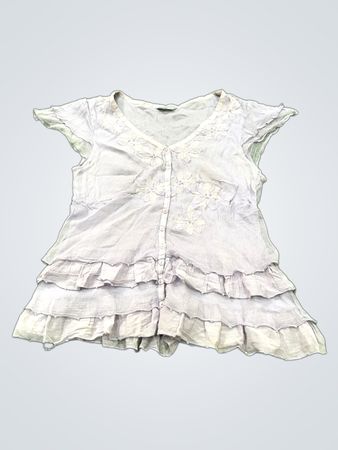 Gray Ruffled Top