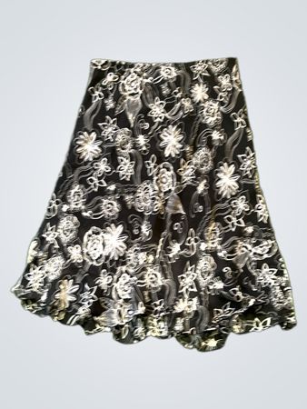Black Floral Skirt