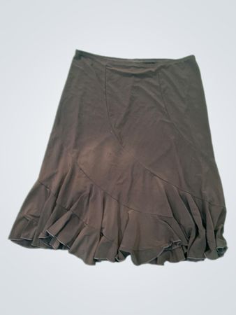 Brown Ruffled Skirt