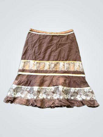 Apostrophe Tiered Embroidered Skirt