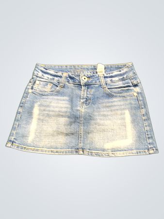 Truly Wear Distressed Denim Mini Skirt