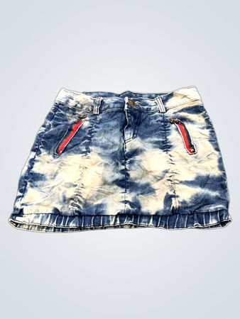 Unbranded Bleached Denim Mini Skirt