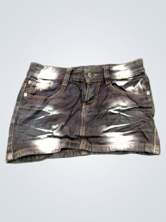 W-Girl Distressed Denim Mini Skirt