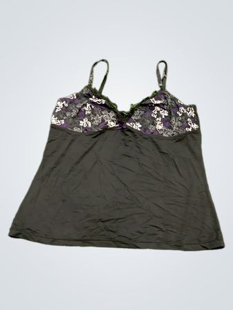 Black Camisole with Lace Trim