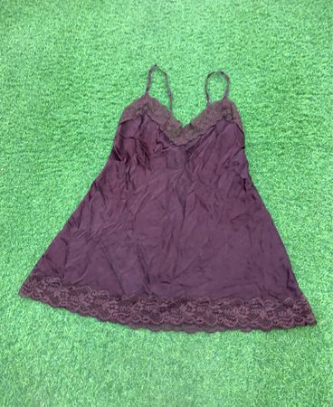 Intimissimi Burgundy Lace Trim Cami Top