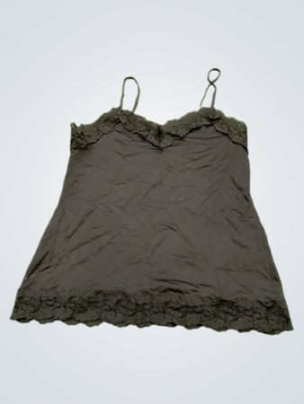 Black Camisole with Lace Trim