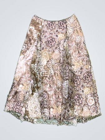 Oblique Printed Midi Skirt