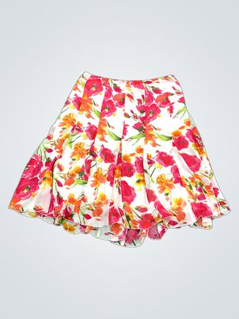 Dressbarn Floral Pleated Skirt