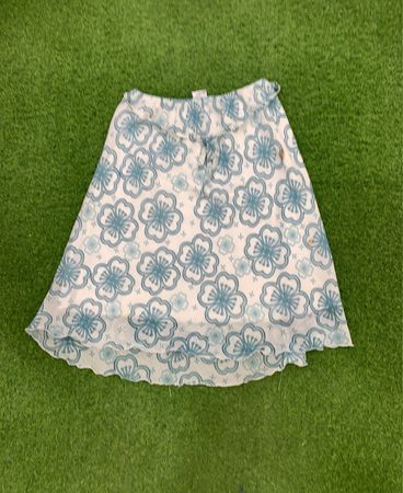 Blue Floral Skirt