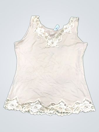 Flexees Lace Trim Tank Top