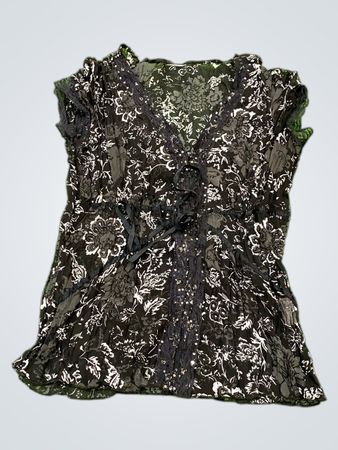 Black Floral Lace Top