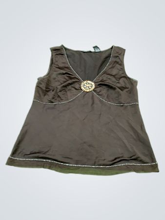 Brown Sleeveless Top