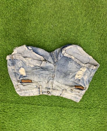Distressed Denim Shorts