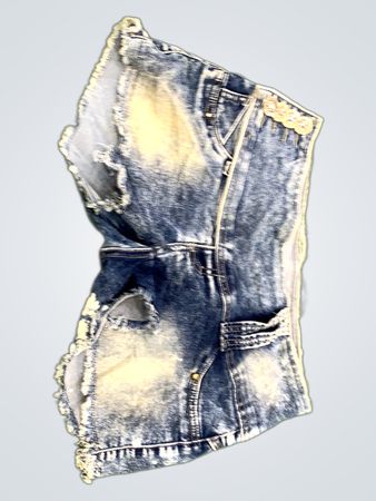 Distressed Denim Shorts