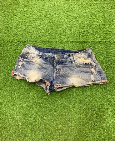 Distressed Denim Shorts