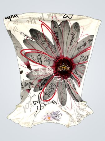 Graphic T-Shirt with Floral Design