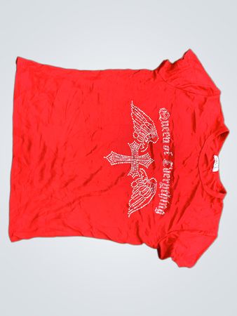 Red T-Shirt with White Design