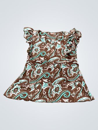Brown Paisley Dress