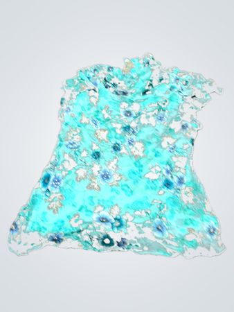 Blue Floral Scarf