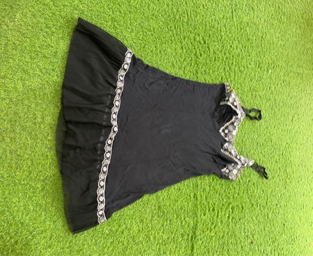 Black Dress with White Trim