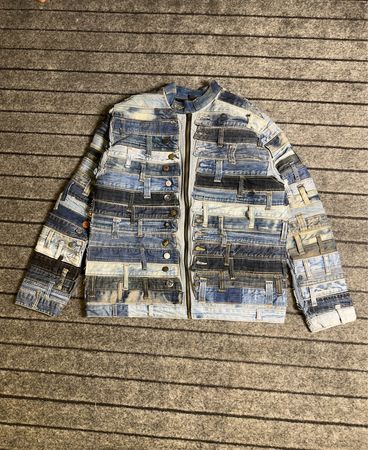 Upcycled Patchwork Denim Jacket