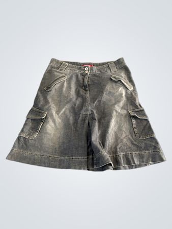 THROTTLEMAN Woman Denim Cargo Skirt