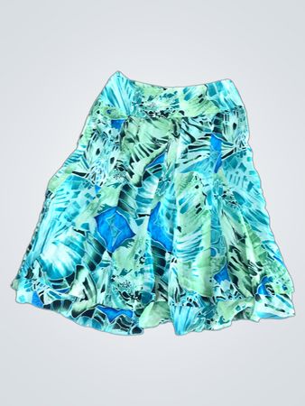Steilmann Women's Green Blue Leaf Print Skirt