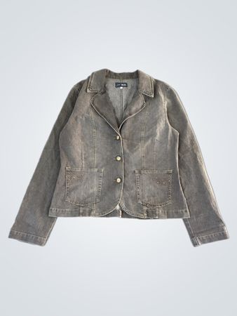 Signature Nature Women's Gray Denim Blazer