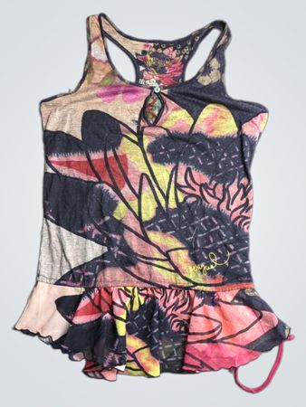 Desigual Women's Tank Top with Ruffle Hem