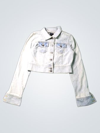 HIGHWAY JEANS Light Wash Denim Cropped Jacket
