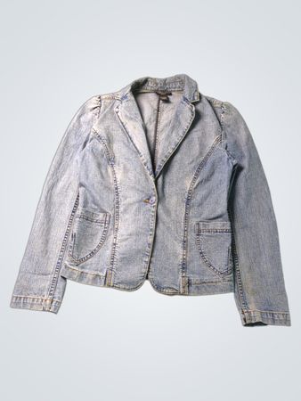Women's Light Wash Denim Blazer