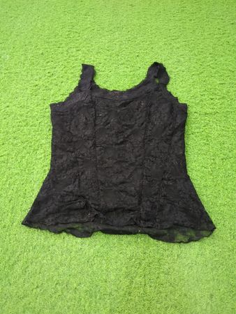 Killer Cat Black Lace Tank Top
