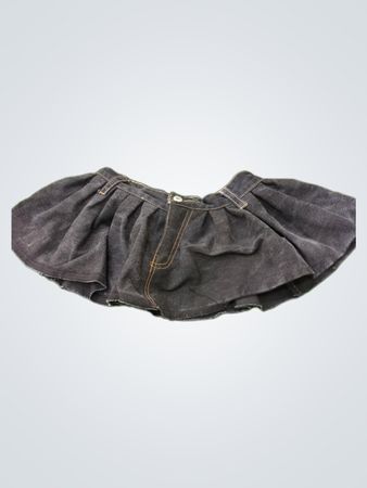 Schwarzer Denim-Rock mit Größe 26 Etikett