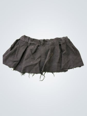 Schwarzer plissierter Minirock