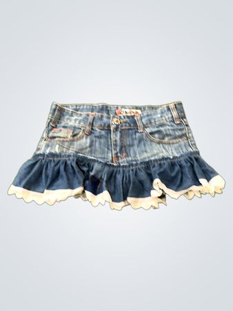 QING YU Denim Minirock
