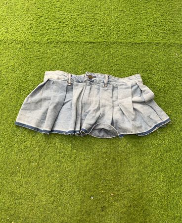 Jeans Faltenrock