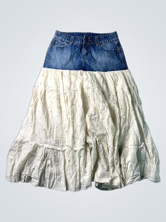 Hurley Denim und schichtiger Pailletten-Maxi-Rock