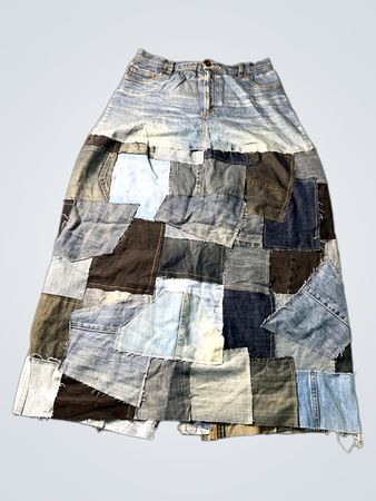 Lordmes STR-JEANS Patchwork Denim Maxirock