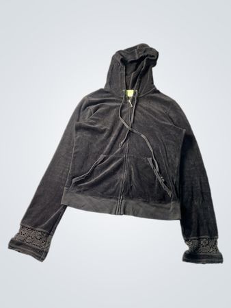 Juicy Couture Velour Zip-Up Hoodie