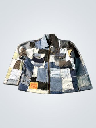 Upcycled Levi's Patchwork Denim Jacket