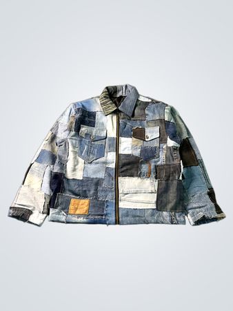 Upcycled Patchwork Denim Jacket