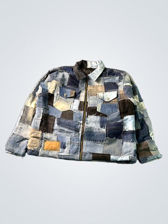 Upcycled Patchwork Denim Jacket