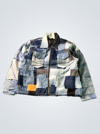 Upcycled Levi's Patchwork Denim Jacket