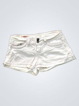 Weiße Denim-Shorts