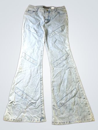 Bee Bee Light Wash Flare Jeans with Embellishments